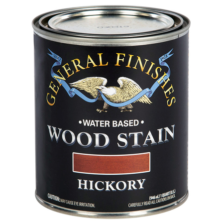 GENERAL FINISHES 1 Qt Hickory Wood Stain Water-Based Penetrating Stain WHQT